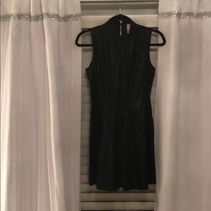 High Neck Mini Black Dress